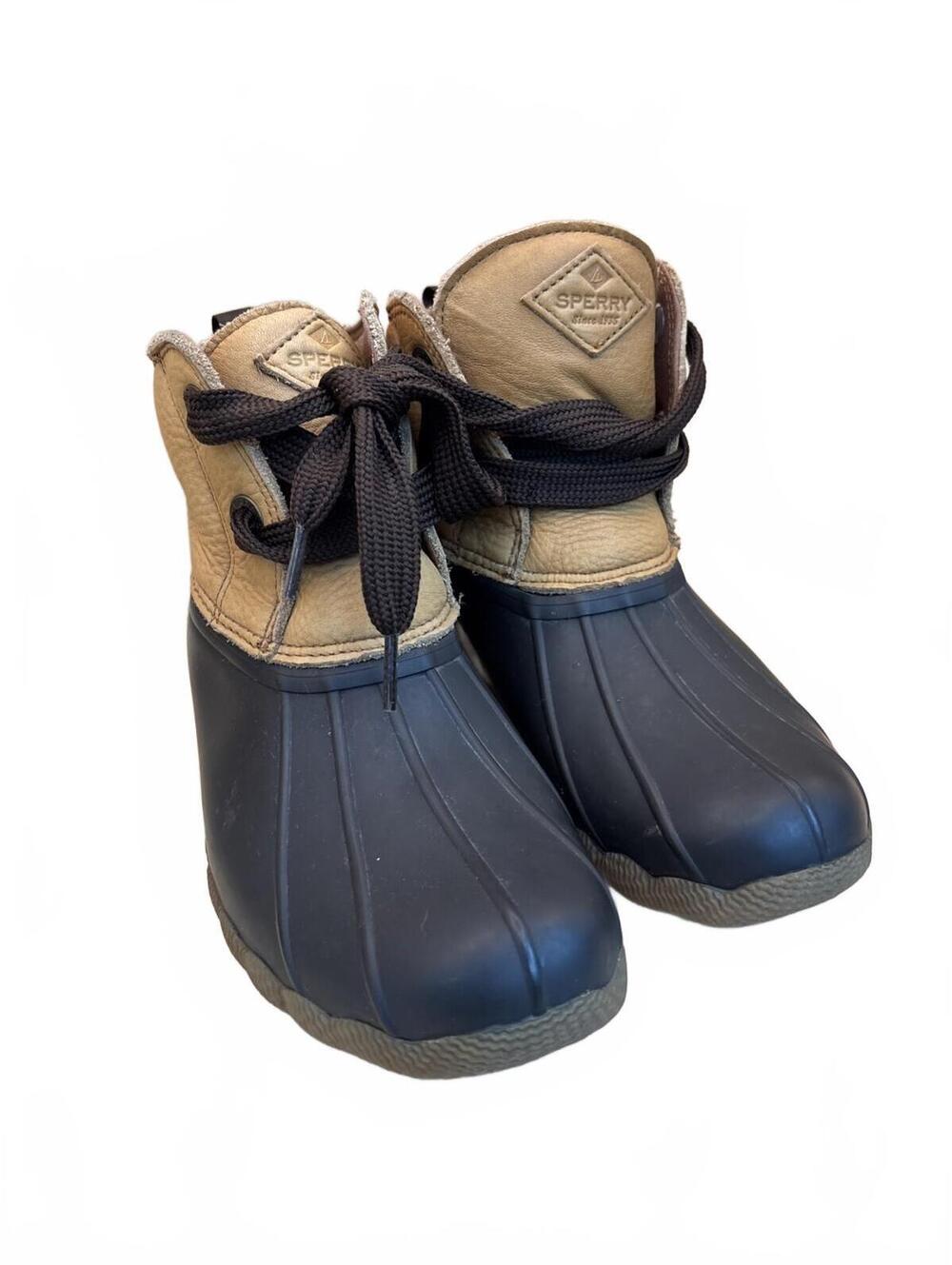 Sperry Women's Duck Boots Tan and Black Size 7.5